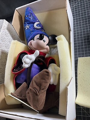 #ad Franklin Heirloom “The Sorcerers Apprentice” Mickey Mouse Doll 14quot; Tall New $159.99