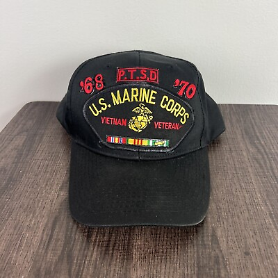 #ad U.S. Marine Corps Vietnam Hat Cap Snapback Veteran Black $14.99