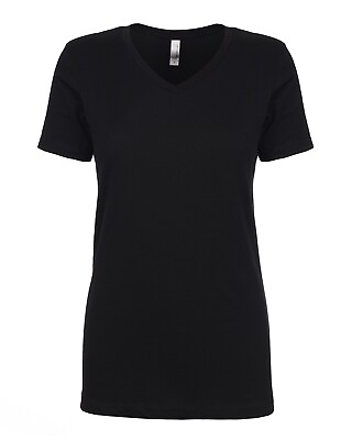 #ad Next Level Ladies#x27; Cotton Poly Ideal V Neck Short Sleeves T Shirt N1540 XS 3XL $7.42