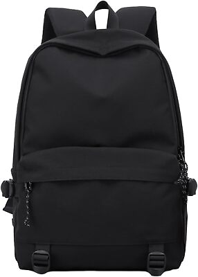 #ad Backpack for Women and Men Lightweight with Bottom Strap Black $52.34