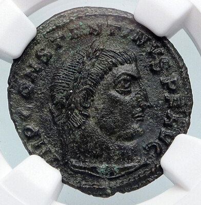 #ad CONSTANTINE I the GREAT 316AD Thessalonica Ancient Roman NUMMUS Coin NGC i89746 $516.15