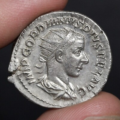 #ad Jupiter King of the Gods Coin Ancient Roman Empire Silver Antoninianus 241AD XF $85.50