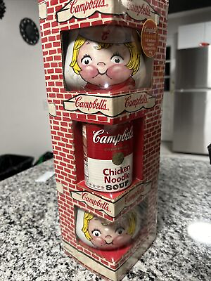 #ad Vintage Campbell’s Soup Gift Pack Campbell’s Kid House Mugs Collectible Only EXP $35.00