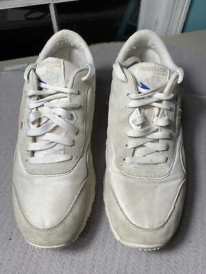 #ad Reebok Sneakers Mens 8.5 White Classic Suede Satin Low Top Lace Up sku 271 $22.00