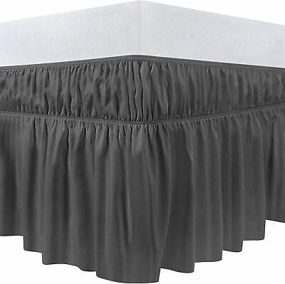 #ad Elastic Bed Ruffle Skirt with 16 Inches Drop Utopia Bedding $17.03
