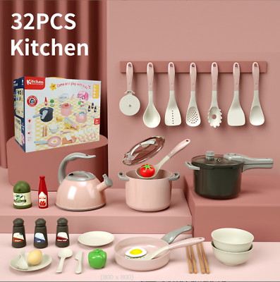 #ad New Simulated Kitchen Baby Cooking Children#x27;s Home Toy Set $66.89