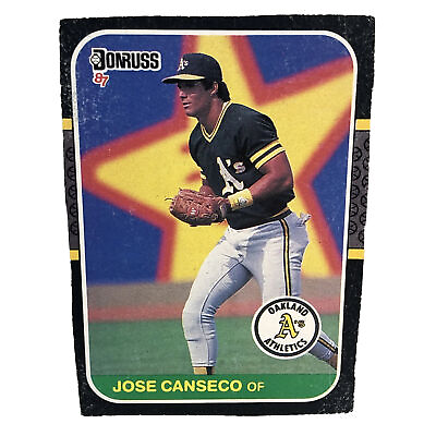 #ad Jose Canseco 1987 Donruss #PC 12 Box Bottom Card Hand Cut Oakland A#x27;s $2.99