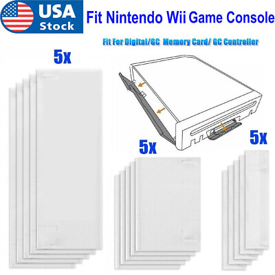 #ad 15 Pcs Memory Card Door Slot Cover Lids Replacement Set for Nintendo Wii Console $10.29