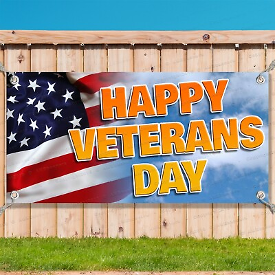 #ad Vinyl Banner Multiple Options Happy Veterans Day Holidays and Occasions Outdoor $174.55