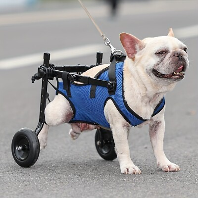 #ad Small Pet Wheelchair For Back Legs Dog Rehabilitation Walking Auxiliary Cart $35.15