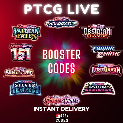 #ad 100 Codes Booster Pokemon TCG Live Pack Instant delivery $42.99