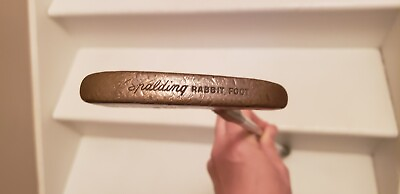 #ad Vintage Spalding Rabbit Foot Brass 35quot; Putter 2 Way RH LH EUC $24.95