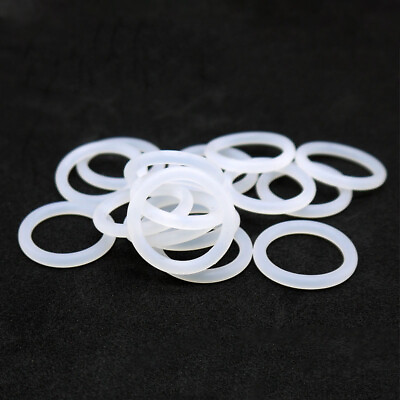 #ad 1mm O Ring White Rubber Seal Oil Resistant VMQ Food Grade Washers Heat resistant $4.27