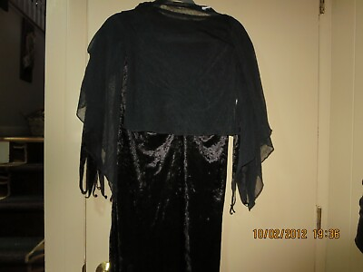 #ad PRETTY TEEN WITCH HALLOWEEN COSTUME DRESS amp; SHEER BLOUSE SIZE L #R6A 19 $10.00