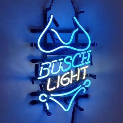 #ad New Bikini Set Swimwear Beer Real Glass 20quot;x16quot; Neon Sign Lamp Decor With Dimmer $174.99