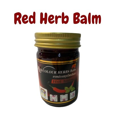 #ad Thai Hot Balm With Chili Red Herbs Relief Of Pain Massage amp; Swelling 50gm.x2 $31.99