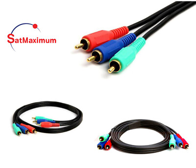 #ad 3RCA to 3RCA RGB Gold Plated Male Cable Component Video Audio VCR DVD AV LOT $113.49