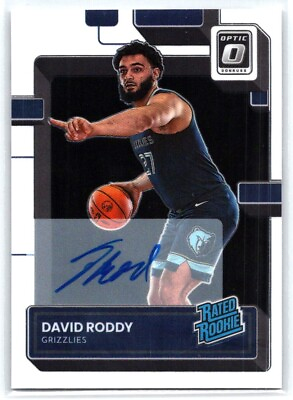 #ad 2022 23 Donruss Optic Signatures #225 David Roddy RATED ROOKIE AUTO RC GRIZZLIES $9.99