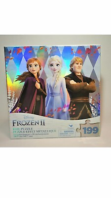 #ad Disney Frozen 2 Movie 200 199 Piece Metallic Kids Puzzle Anna Elsa Kristoff NEW $31.95