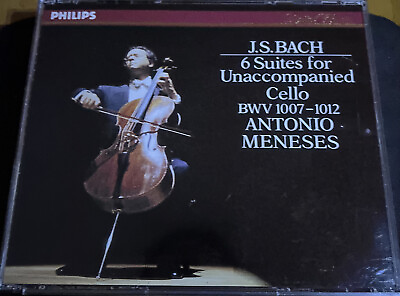 #ad Cello: Antonio Meneses JS Bach 6 Suites Unaccompanied 2 CD Japan RARE Phillips $156.00