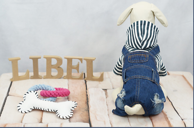 #ad #ad Pet Puppy Dog Cat Distressed jeans overalls for Small Dog $21.48