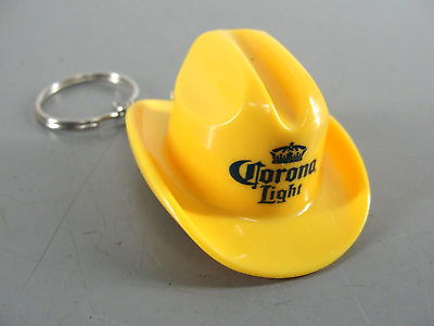 #ad CORONA LIGHT BEER YELLOW COWBOY HAT 💙 BOTTLE OPENER KEYRING KEYCHAIN CHARM NEW $5.90