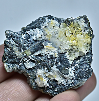 #ad 185 CT Rare Vorobyevite Beryl Rosterite Crystals With Tourmaline On Matrix @ AFG $56.99
