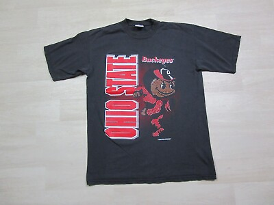 #ad Vintage Ohio State Buckeyes 1990#x27;s OSU T Shirt Men#x27;s XL Brutus Logo University $34.98