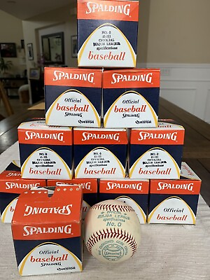 #ad SPALDING OFFICIAL MAJOR LEAGUE SPECIFICATION LEATHER BASEBALL 41 311 LOT NEW $235.75