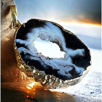 #ad Irregular Natural Agate Quartz Geode Druzy Pendant Necklaces Healing for Unisex $9.90