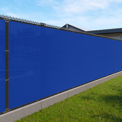 #ad 4ft Privacy Fence Screen Windscreen Garden Heavy Duty Mesh Shade Net Cover Blue $212.49