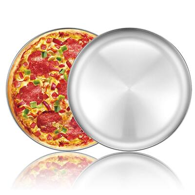 #ad Pizza Baking Pan Pizza Tray 12 inch Stainless Steel Pizza Pan Round Pizza Bak $19.48