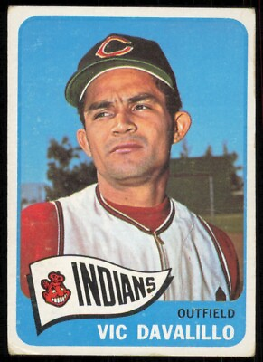 #ad 1965 TOPPS VIC DAVALILLO CLEVELAND INDIANS #128 VG $2.00