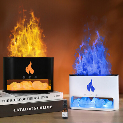 #ad 250ml USB Air Humidifier Essential Oil Aroma Diffuser 3D Flame Mist Home Decor $22.99