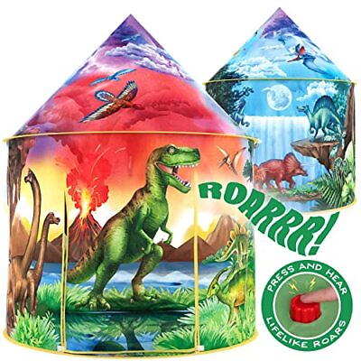 #ad Dinosaur Discovery Kids Tent With Roar Button Extraordinary Kids Play Tent $22.77