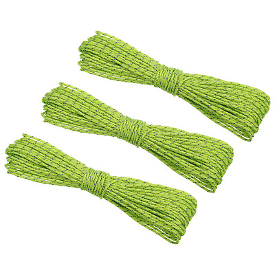 #ad Reflective Guyline Camping Paracord 3mm，3 Pack Tent Cord Fluorescent Green AU $23.95