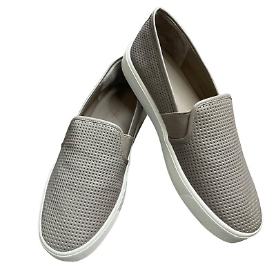 #ad Vince Blair Perforated Leather Slip On Sneaker in Woodsmoke Women#x27;s Size 7 37 $49.99
