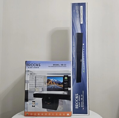 #ad Brooks Audio Design Home Theater System XB 33 Sound Bar Subwoofer Pair Bluetooth $899.95