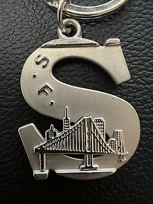 #ad San Francisco Golden Gate Bridge Letter S Keychain Golden Gate Bridge Silver $6.00