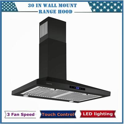 #ad 30quot; Stainless Steel Wall Mount Range Hood Kitchen 3 Speed Touch Control LED New $132.99