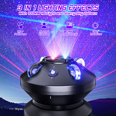 #ad 80W RB LED Moving Head Light Starry Sky Projector Lights Laser Beam Lighting KTV $129.99