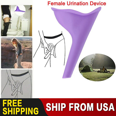#ad Portable Female Woman Ladies She Urinal Urine Wee Funnel Camping Travel Loo $4.98