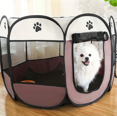 #ad Pop up Dog Playpen Cage 30 Inch Small Medium Cats Dogs Puppy Indoor Outdoor $25.99