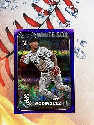 #ad 2024 Topps Series 1 Purple Foil 799 Rookie Jose Rodriguez White Sox RC $2.99