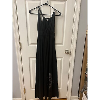 #ad Derek Heart woman’s black Spaghetti Strap Maxi Dress Size Medium $14.50
