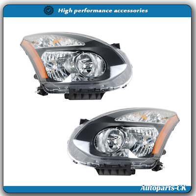 #ad Halogen Headlights For 2008 2013 Nissan Rogue Black Leftamp;Right Side Headlamps $68.99