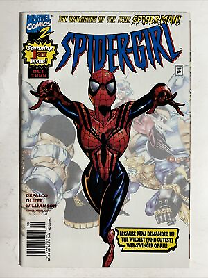#ad Spider Girl #1 1st Solo Series NEWSSTAND VARIANT Marvel 1998 Low Print MCU $25.99