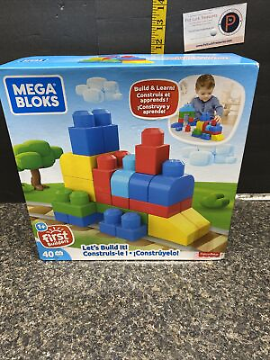 #ad Fisher Price Mega Bloks First Builders Let#x27;s Build It 40 pc Set FFG23 Age 1 $10.00