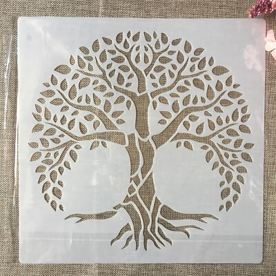 #ad 12quot; Big Mandala Lucky Tree DIY Layering Stencil for Painting Scrapbook Template $8.18