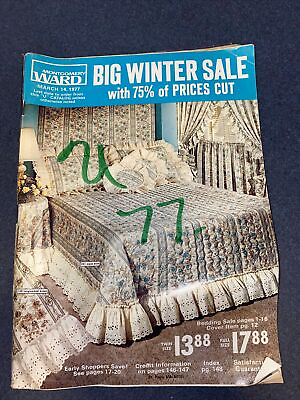 #ad 1977 Montgomery Ward Catalog Big Winter Sale Guns Bicycles￼ Fashion￼ $13.00